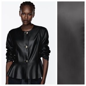 Zara Black Leather Women's Jacket